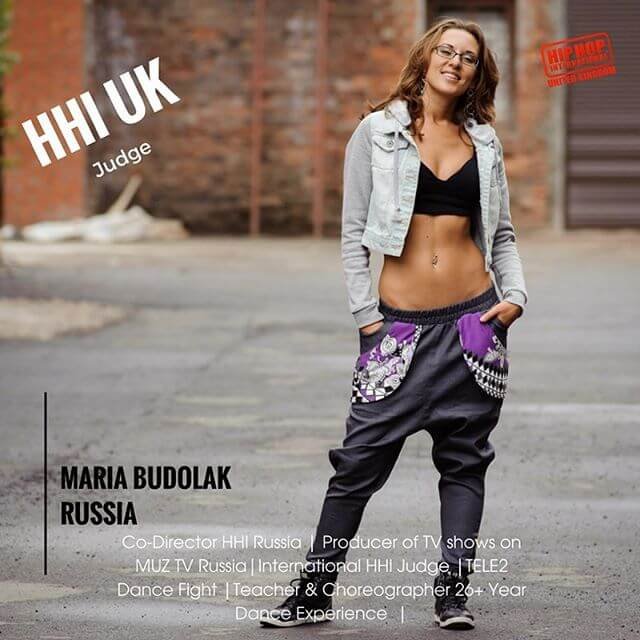 Judging the UKHHDCH from the biggest country in the world – welcome @mariabudolak #idance