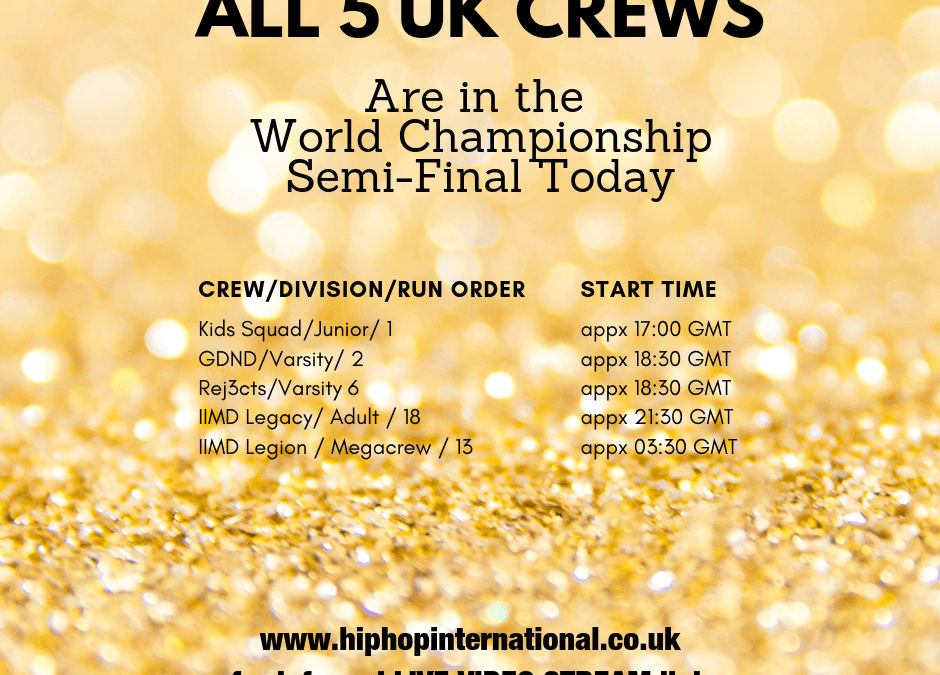 The UK goes 5 for 5 advancing to the Semis of the World Hip Hop Dance Championship